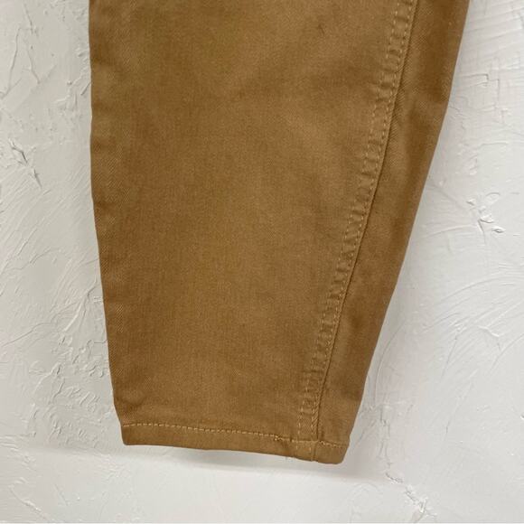 7 For All Mankind Tan Faux Suede Skinny Leggings Pants Womens 2 Fall Casual - Picture 3 of 11